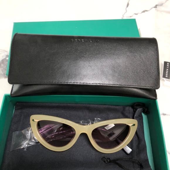NIB New Derek Lam Sunglasses Cat Eye Ivory - Picture 3 of 5